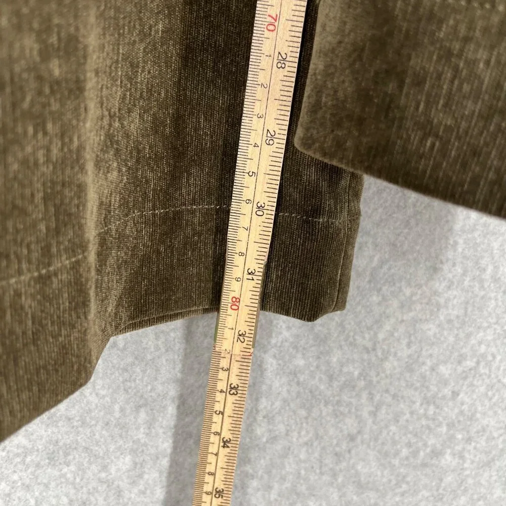 Coldwater Creek Womens Whisper Corduroy Tousers Pants Size 6 Green Brown NEW - Picture 14 of 15
